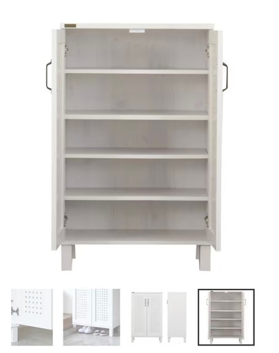 [美品]シューズボックス  靴箱 ホワイト ニトリ 60cm