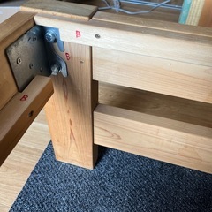 セミダブル　ひのき　スノコベッドの画像