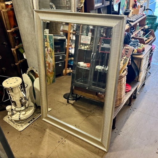 IKEA SONGE ウォールミラー 壁掛け 立て掛け ソンゲ ビンテージ調 デザイン シルバーカラー 91×130 ikea イケア songe