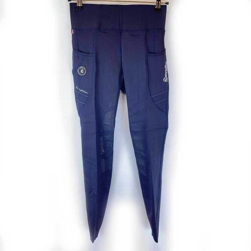 【未使用】カバロ キュロット パンツ LIN GRIP フルグリップ ストレッチ レギンス 38 ネイビー レディース CAVALLO 乗馬 馬術 乗馬ズボン