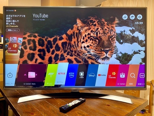 4K対応 Wi-Fi アプリ多数 49インチ液晶テレビ LG 49UJ6500