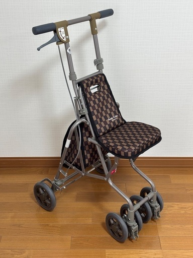 【美品】島製作所 シルバーカー サニーウォーカーAW-3（ブラウン）