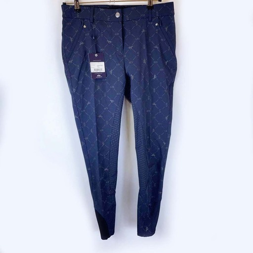 【未使用】HV POLO キュロット パンツ フルグリップ Merel AOP FSS 40 ネイビー 201093201 レディース 乗馬 馬術 乗馬ズボン