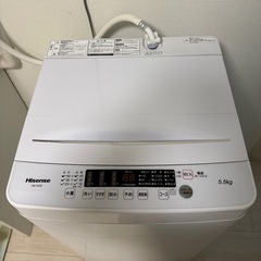 洗濯機　Hisense  2024年製の画像