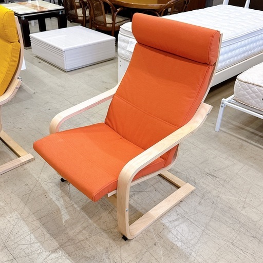 白岡市 IKEA イケア ポエング パーソナルチェア オレンジ 中古 格安 早い者勝ち