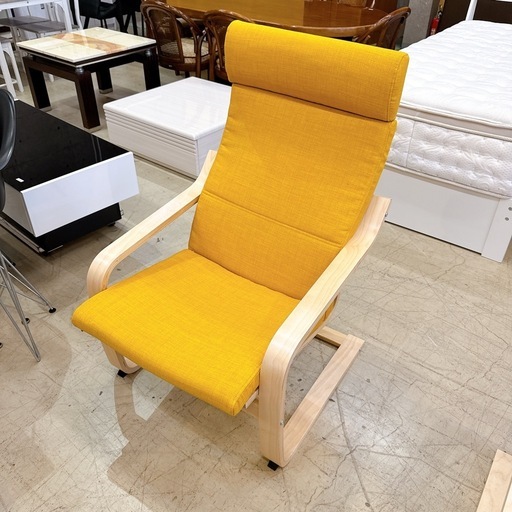 白岡市 IKEA イケア ポエング パーソナルチェア イエロー 中古 格安 早い者勝ち
