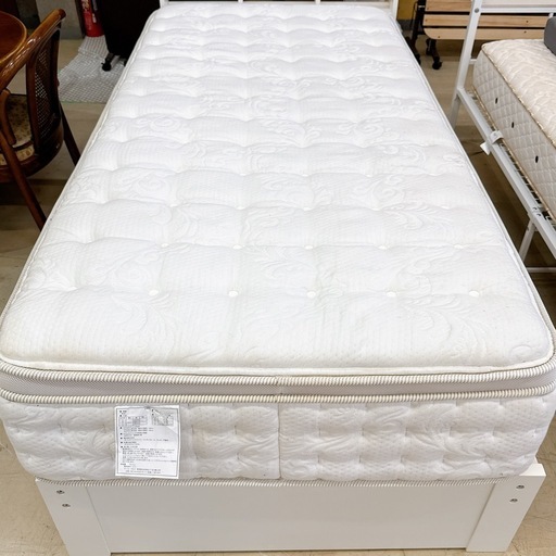 白岡市 ニトリ シングルベッド マットレス Nスリープ プレミアム2付き ホワイト 一人暮らしにおすすめ 中古 格安 早い者勝ち