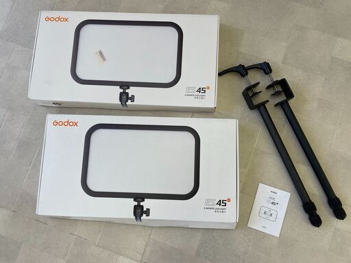 【事業撤退・爆安】GODOX ES45 配信者用LED 2台セット（おまけ付）