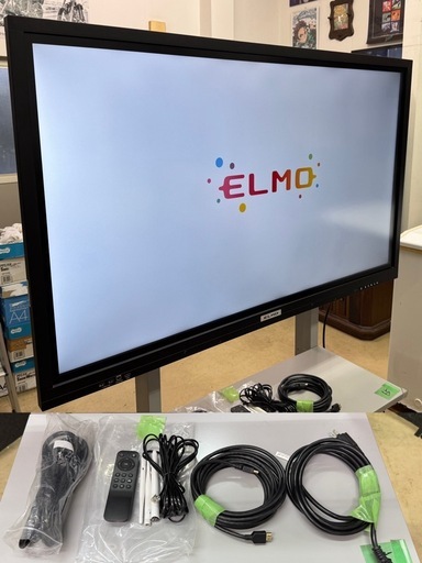 【2022年製】ELMO 電子黒板 55インチ EL55R1 スタンド付 タッチ対応 大型モニター