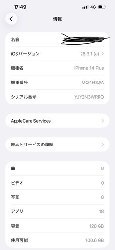 明日までiPhone14 plus