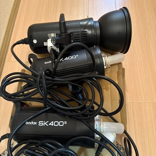 Godox SK400II ストロボ 3灯セット ソフトボックス+スタンドあり