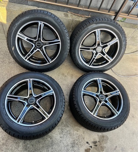 美品・バリ溝DUNLOP GRANDTREK PT3 225/55R17 ホイール付き4本セット