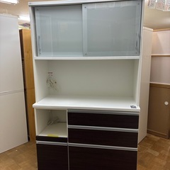 ★ジモティ割あり★ 松田家具 レンジボード ホワイト H205×D49×W117 クリーニング済み TK064 ☆ジモティ割あり☆ 松田家具 レンジボード ホワイト H205×D49×W117
