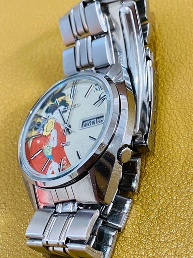 時計　SEIKO 5ACTUS  セイコー浮世絵文字盤　上村松園　鼓の音　自動巻