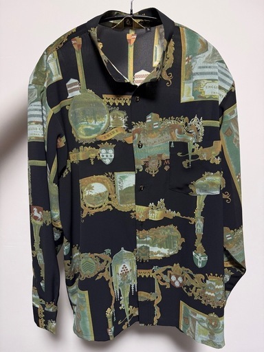 SYSTEMONE長袖シャツメンズブラウス 柄シャツ