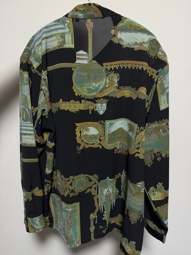 SYSTEMONE長袖シャツメンズブラウス 柄シャツ