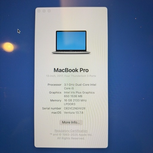 パソコン Mac Book Pro 16GB SSD512GB