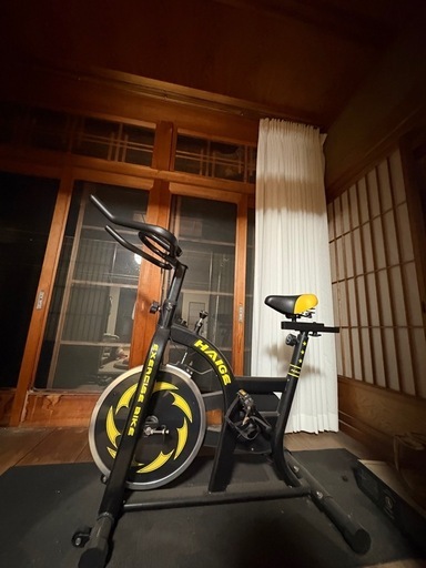 HAIGE スピンバイク 美品 静音 マット付き」