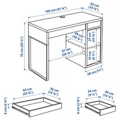 IKEA MICKE　学習机　デスクの画像