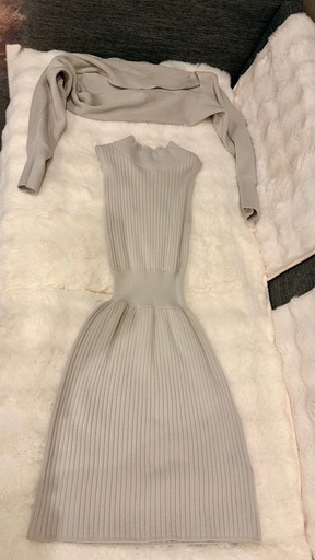 【極美品】rienda リブニットワンピース セットアップ Sサイズ