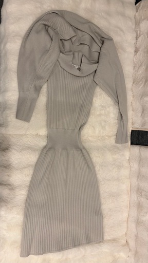 【極美品】rienda リブニットワンピース セットアップ Sサイズ