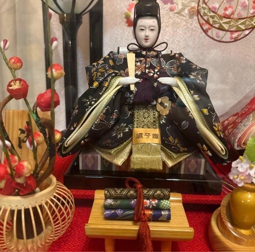 吉徳　ケース入り雛人形【木製】