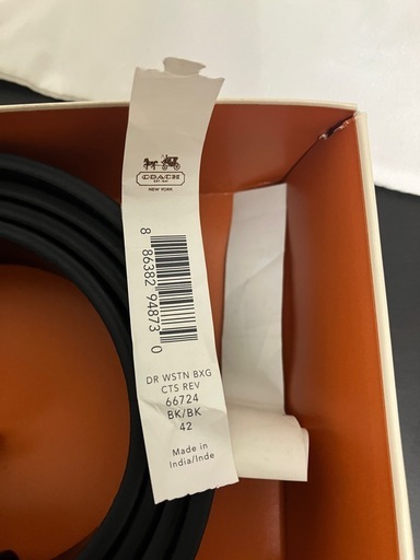 【完全未使用・新品】COACH リバーシブルレザーベルト 箱 タグ 袋 完備品