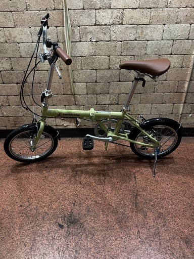 【美品】キャプテンスタッグ  軽量折りたたみ自転車