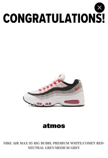 靴/バッグ NIKE AIR MAX 95 BIG BUBBL PREMIUM WHITE/COMET RED-NEUTRAL GREY-MEDIUM GREY