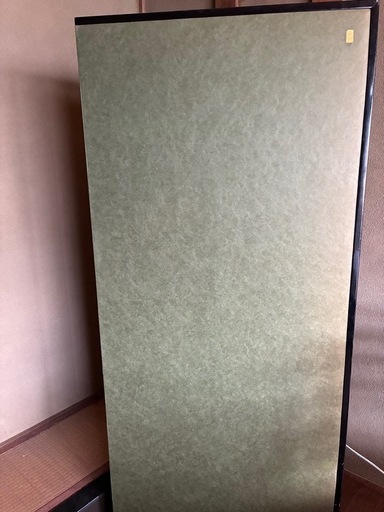 昭和レトロ 屏風 富士山柄 木枠 片面破れあり（裏面良好） 