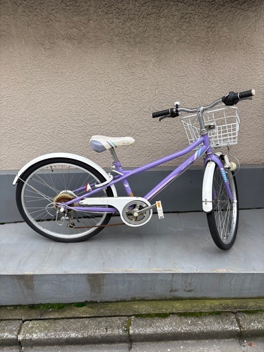24インチ GIRLS LABO ジュニア自転車 カゴ付 紫 小学生向け