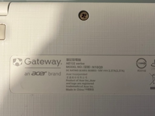 値下げしました！Gateway ノートPC Intel 7265NGW ホワイト