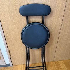 折りたたみチェア ブラックの画像