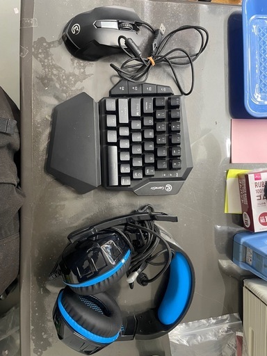 GameSir 片手ゲーミングキーボード + ゲーミングマウス + PHOINIKAS ゲーミングヘッドセット 3点セット