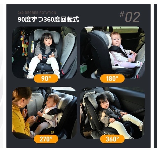 決まりました楽天市場で購入チャイルドシートISOFIX360°