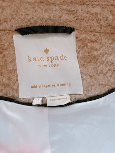 kate spade(ケイトスペード)リボン ファーコート 定価8万円 Mサイズ