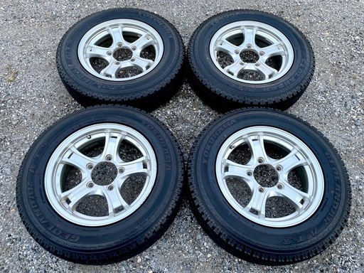 山あり 4本 ジムニー 16インチ ５穴 139.7 5.5J ＋22 Weds KEELER FORCE 175/80R16 ヨコハマ GEOLANDAR