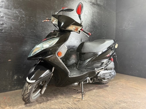★支払総額5.2万円★激安バイク続々入荷中！ とにかく安い！ キムコ レーシング125 黒 車格大きい125cc！ 4スト、集中キー！ サイスタ付き！ ちょっとした足に♪