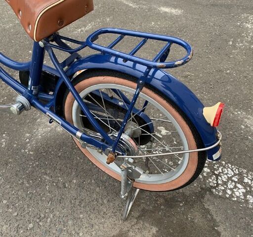 16インチ 子供用自転車 HACCHI ブリヂストン ネイビー カゴ付き ベル付き スタンド付き 反射板付き ジュニアサイクル 札幌市 北区 屯田