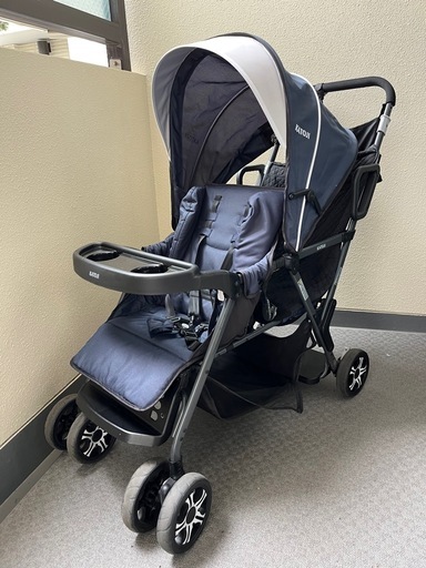 後部座席背もたれ付き❣️二人乗りベビーカー　二人でゴー　 カトージ　