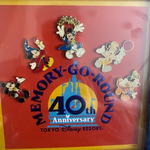 ディズニーランド 40周年記念 ピンバッジオブジェ