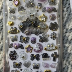 【新品】ボンボンドロップちいかわのハチワレとポムポムプリン、ジュエルプチドロップ 立体シール 2点セット ストーン付き まとめ売りの画像