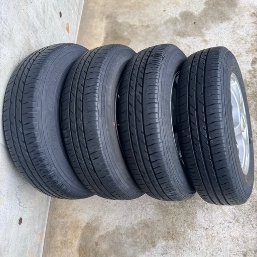 155 80 R13　アルミホイール付きノーマルタイヤ 4本組