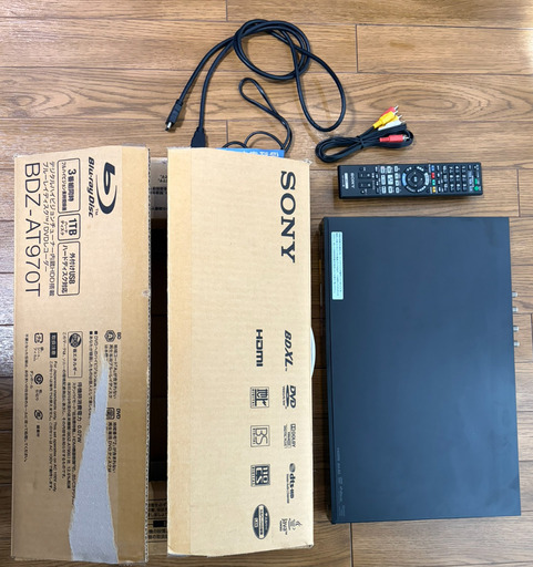 SONY BDレコーダー BDZ-AT970T 1TB 3番組録画 リモコン付