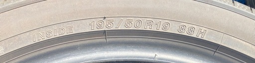YOKOHAMA 195/50R19 23年製 夏タイヤ