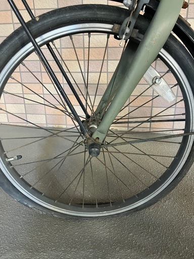 【お取引中】Panasonic 電動アシスト自転車 VELO-STAR ミニベロ カーキ 20インチ バッテリー付 