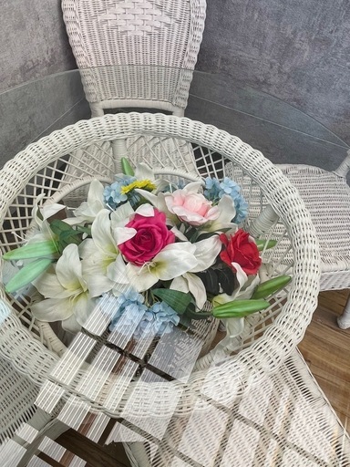 ラタン製ダイニングセット