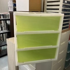 3段プラチェスト（グリーン）の画像