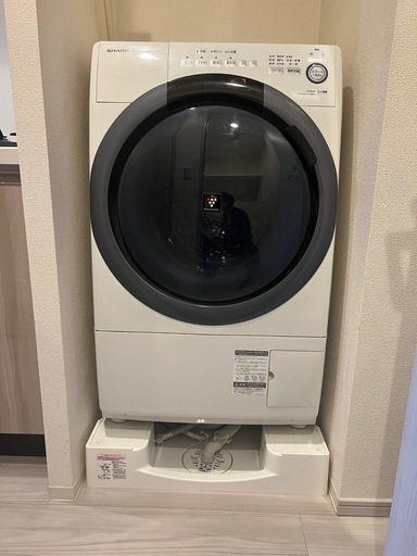 ドラム式洗濯乾燥機SHARPES-S7D-WL7kg乾燥3.5kg2019年製プラズマ 