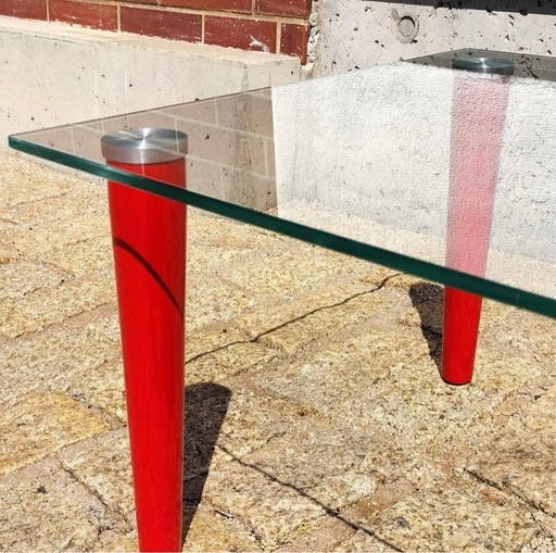 red reg low table ローテーブル ガラス製